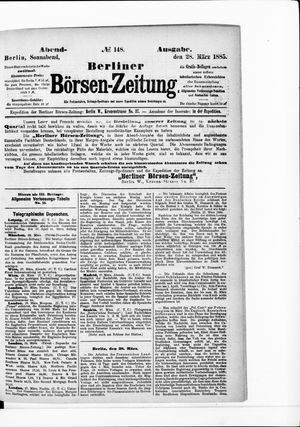 Berliner Börsen-Zeitung vom 28.03.1885