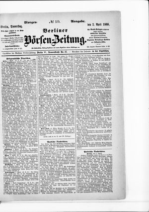 Berliner Börsen-Zeitung vom 02.04.1885