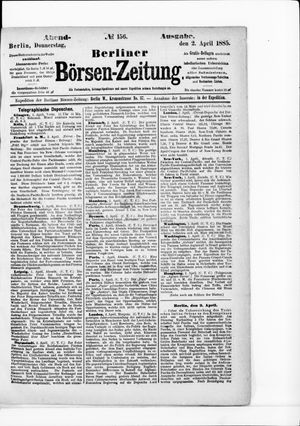 Berliner Börsen-Zeitung vom 02.04.1885