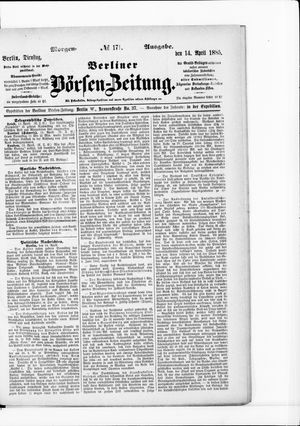 Berliner Börsen-Zeitung vom 14.04.1885