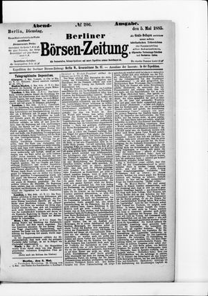 Berliner Börsen-Zeitung vom 05.05.1885