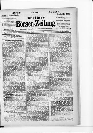 Berliner Börsen-Zeitung vom 09.05.1885