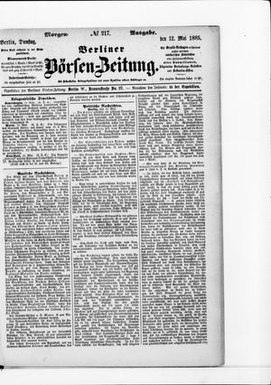 Berliner Börsen-Zeitung on May 12, 1885