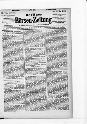 Berliner Börsen-Zeitung on May 12, 1885