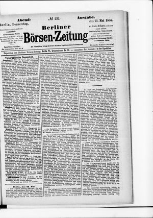 Berliner Börsen-Zeitung on May 21, 1885