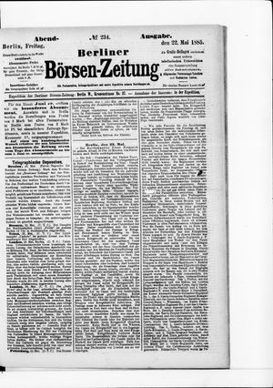 Berliner Börsen-Zeitung on May 22, 1885