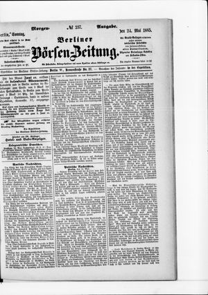 Berliner Börsen-Zeitung vom 24.05.1885