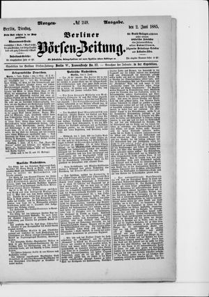Berliner Börsen-Zeitung vom 02.06.1885