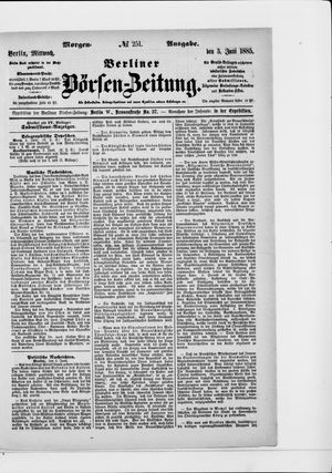 Berliner Börsen-Zeitung vom 03.06.1885