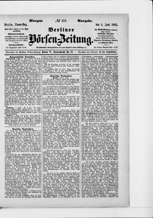 Berliner Börsen-Zeitung on Jun 4, 1885