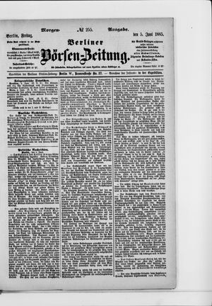 Berliner Börsen-Zeitung vom 05.06.1885