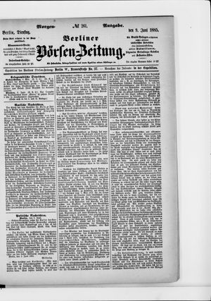 Berliner Börsen-Zeitung vom 09.06.1885