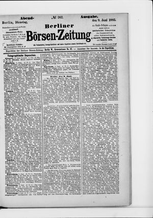 Berliner Börsen-Zeitung vom 09.06.1885