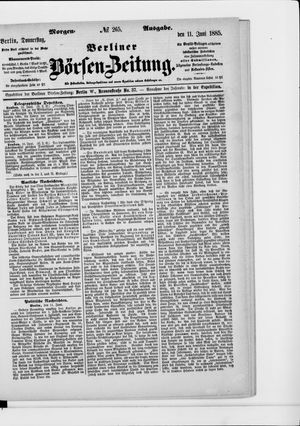 Berliner Börsen-Zeitung vom 11.06.1885