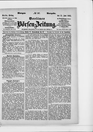 Berliner Börsen-Zeitung vom 12.06.1885