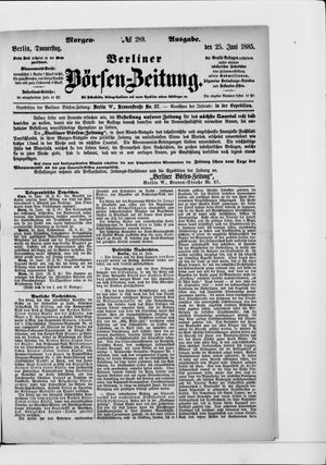 Berliner Börsen-Zeitung on Jun 25, 1885