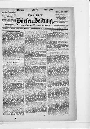 Berliner Börsen-Zeitung vom 02.07.1885