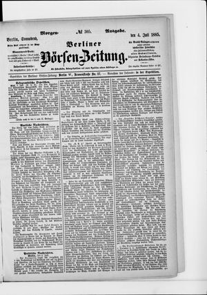 Berliner Börsen-Zeitung vom 04.07.1885
