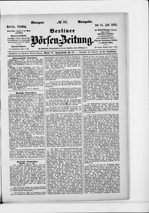 Berliner Börsen-Zeitung vom 14.07.1885