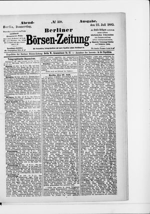 Berliner Börsen-Zeitung vom 23.07.1885