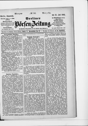 Berliner Börsen-Zeitung vom 25.07.1885