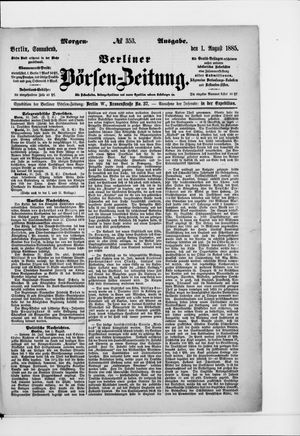 Berliner Börsen-Zeitung vom 01.08.1885