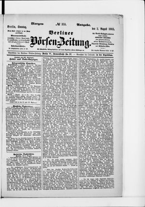Berliner Börsen-Zeitung on Aug 2, 1885