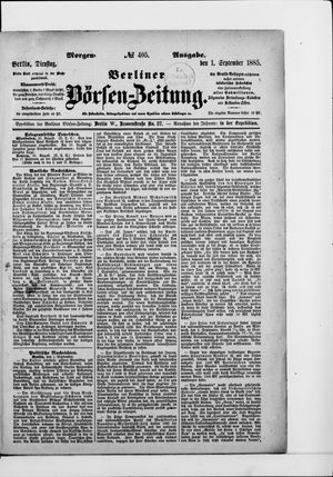Berliner Börsen-Zeitung on Sep 1, 1885