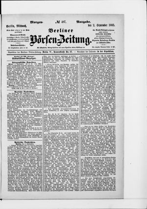 Berliner Börsen-Zeitung vom 02.09.1885