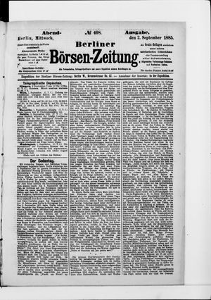 Berliner Börsen-Zeitung vom 02.09.1885
