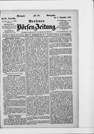 Berliner Börsen-Zeitung vom 03.09.1885