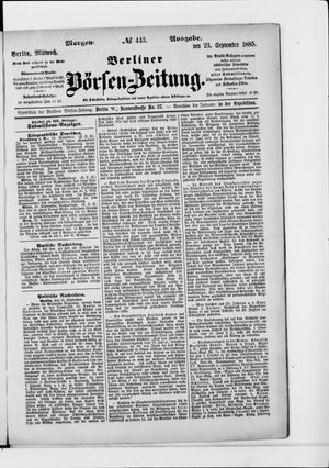 Berliner Börsen-Zeitung vom 23.09.1885