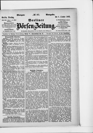 Berliner Börsen-Zeitung vom 06.10.1885