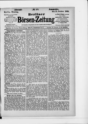 Berliner Börsen-Zeitung vom 13.10.1885