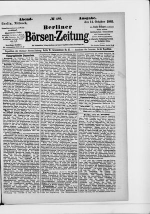 Berliner Börsen-Zeitung vom 14.10.1885