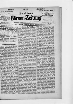 Berliner Börsen-Zeitung on Oct 15, 1885