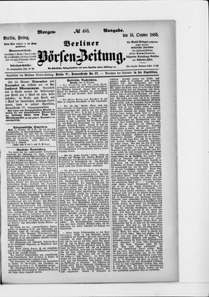 Berliner Börsen-Zeitung vom 16.10.1885