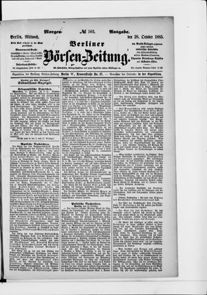 Berliner Börsen-Zeitung vom 28.10.1885