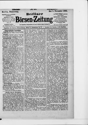 Berliner Börsen-Zeitung vom 05.11.1885
