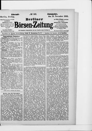 Berliner Börsen-Zeitung vom 13.11.1885