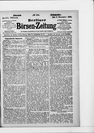 Berliner Börsen-Zeitung vom 02.12.1885