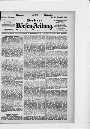 Berliner Börsen-Zeitung vom 12.12.1885