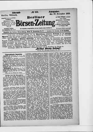 Berliner Börsen-Zeitung vom 30.12.1885