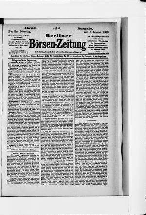 Berliner Börsen-Zeitung on Jan 5, 1886