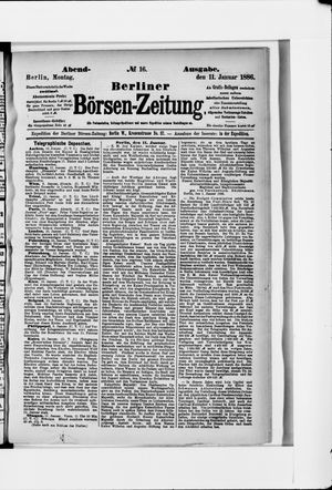 Berliner Börsen-Zeitung vom 11.01.1886