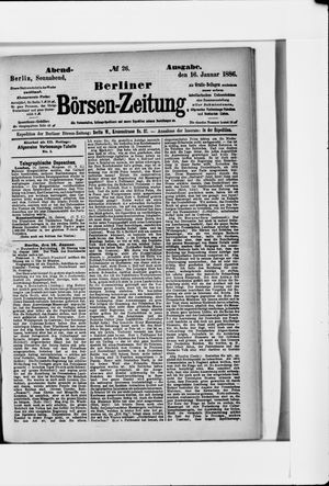 Berliner Börsen-Zeitung on Jan 16, 1886