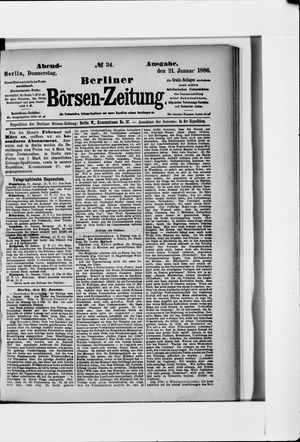 Berliner Börsen-Zeitung vom 21.01.1886
