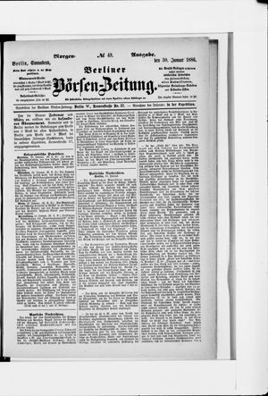 Berliner Börsen-Zeitung vom 30.01.1886