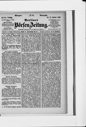 Berliner Börsen-Zeitung on Feb 23, 1886