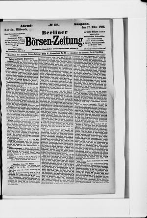Berliner Börsen-Zeitung vom 17.03.1886